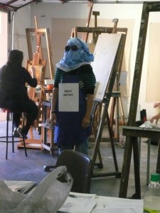 OKAY ARTIST in Painting Studio